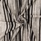 Black-Vintage Ivory Striped Stretch Rayon Jersey Knit Fabric By the Yard